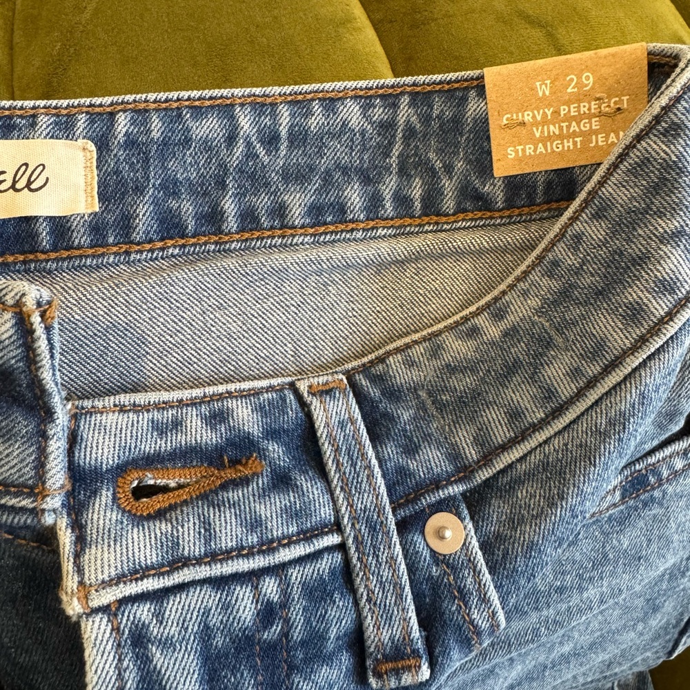 Madewell Blue Straight Leg Jeans